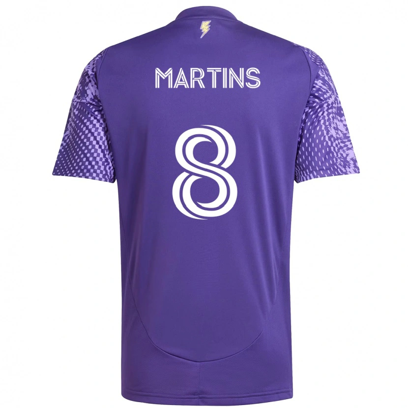 Danxen Pánské Felipe Martins #8 Bílá Fialová Domů Hráčské Dresy 2025/26 Dres