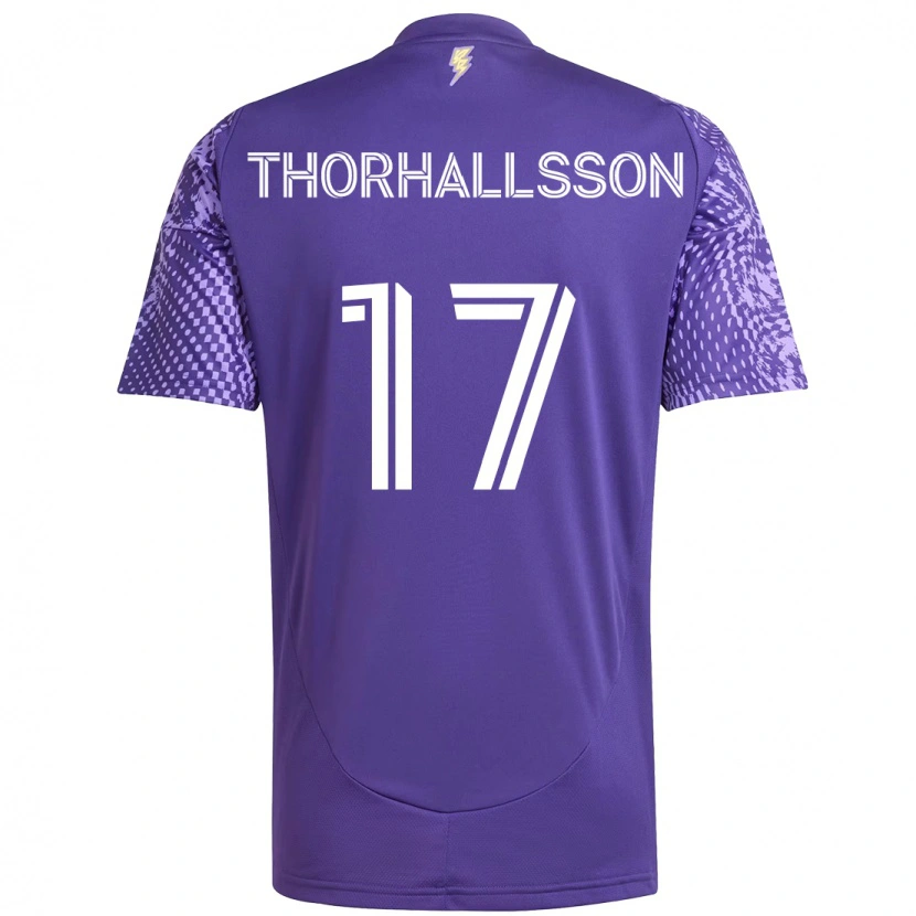Danxen Pánské Dagur Dan Thórhallsson #17 Bílá Fialová Domů Hráčské Dresy 2025/26 Dres