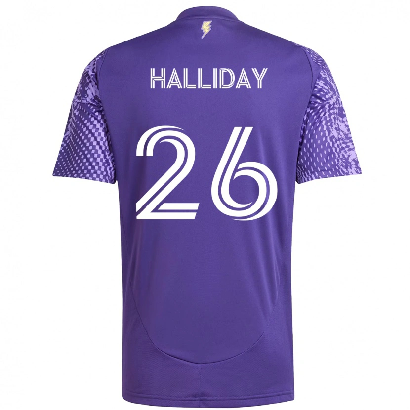 Danxen Pánské Michael Halliday #26 Bílá Fialová Domů Hráčské Dresy 2025/26 Dres
