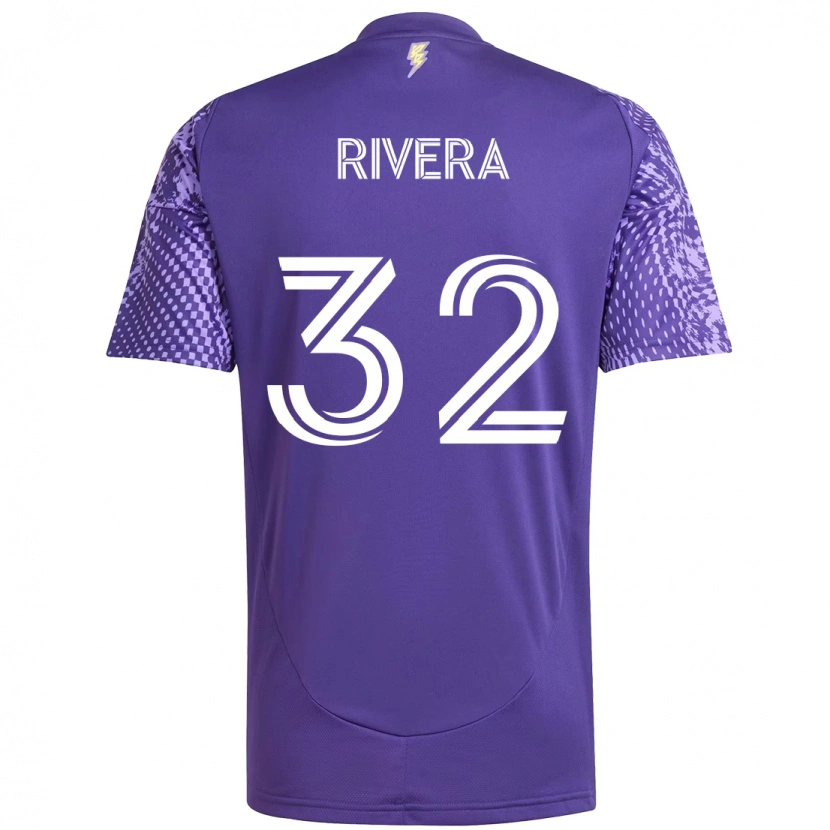 Danxen Pánské Wilfredo Rivera #32 Bílá Fialová Domů Hráčské Dresy 2025/26 Dres