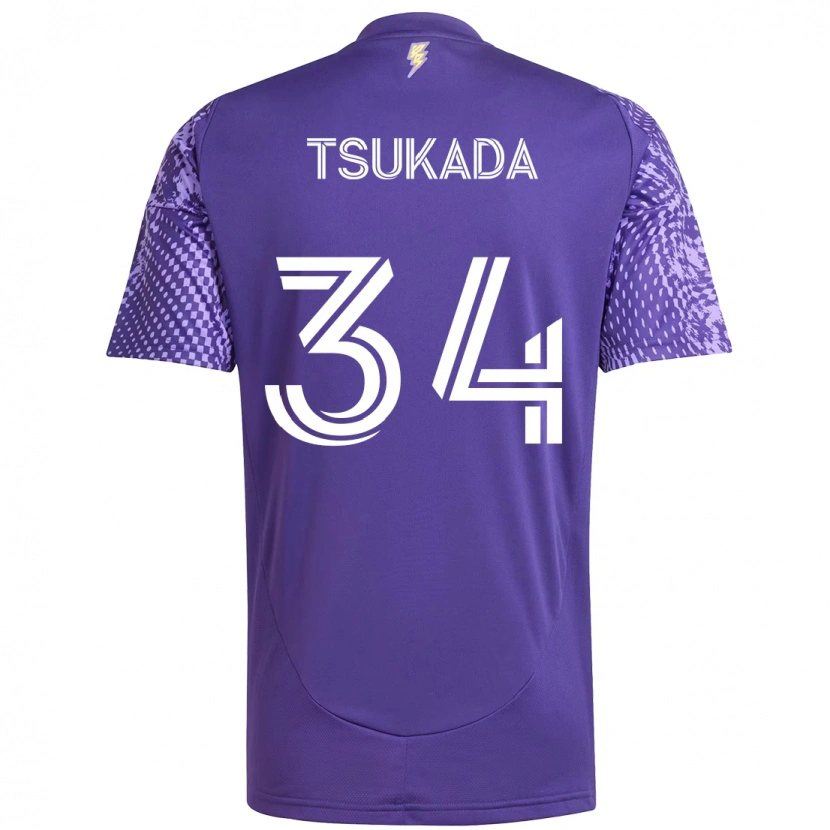 Danxen Pánské Yutaro Tsukada #34 Bílá Fialová Domů Hráčské Dresy 2025/26 Dres
