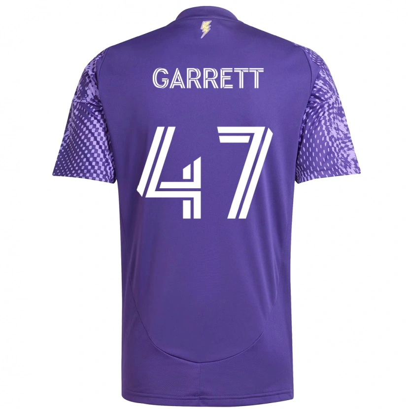 Danxen Pánské Ian Garrett #47 Bílá Fialová Domů Hráčské Dresy 2025/26 Dres