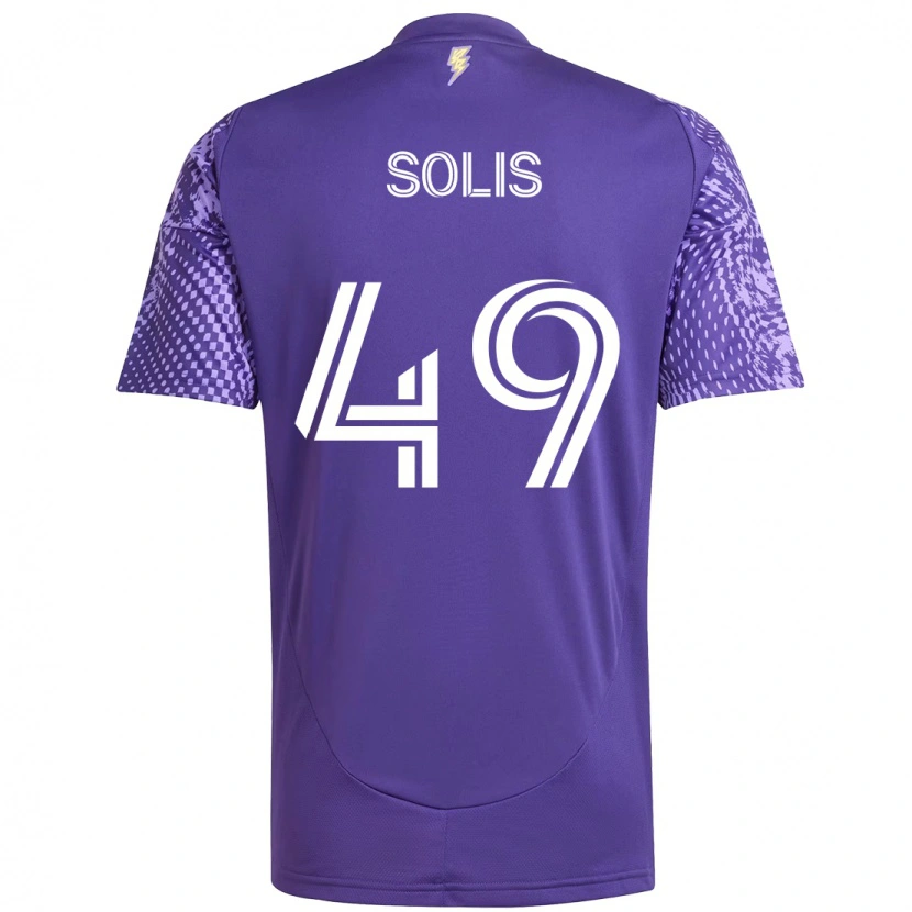 Danxen Pánské Jhon Solís #49 Bílá Fialová Domů Hráčské Dresy 2025/26 Dres