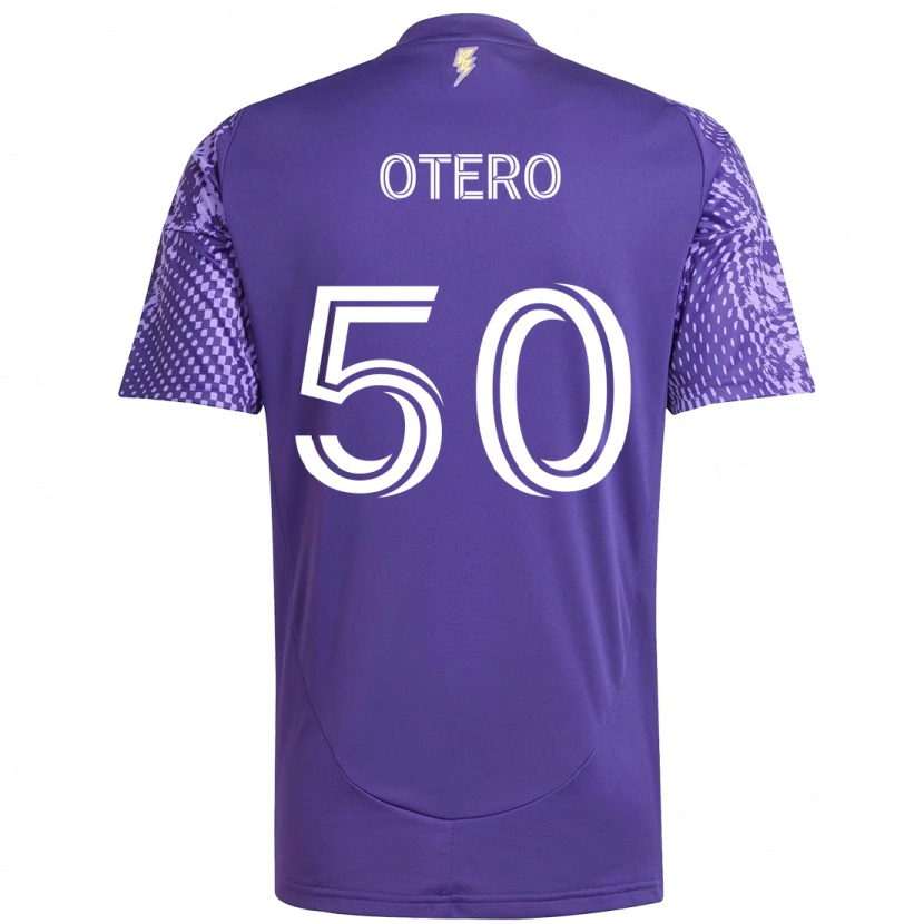 Danxen Pánské Javier Otero #50 Bílá Fialová Domů Hráčské Dresy 2025/26 Dres