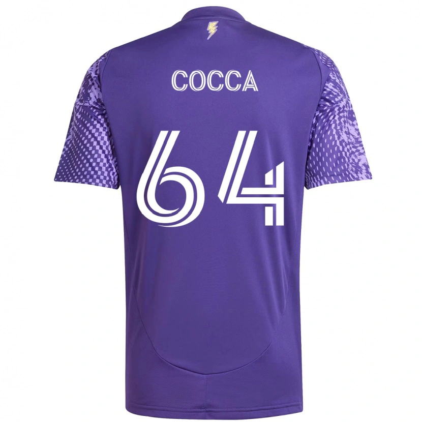 Danxen Pánské Manuel Cocca #64 Bílá Fialová Domů Hráčské Dresy 2025/26 Dres