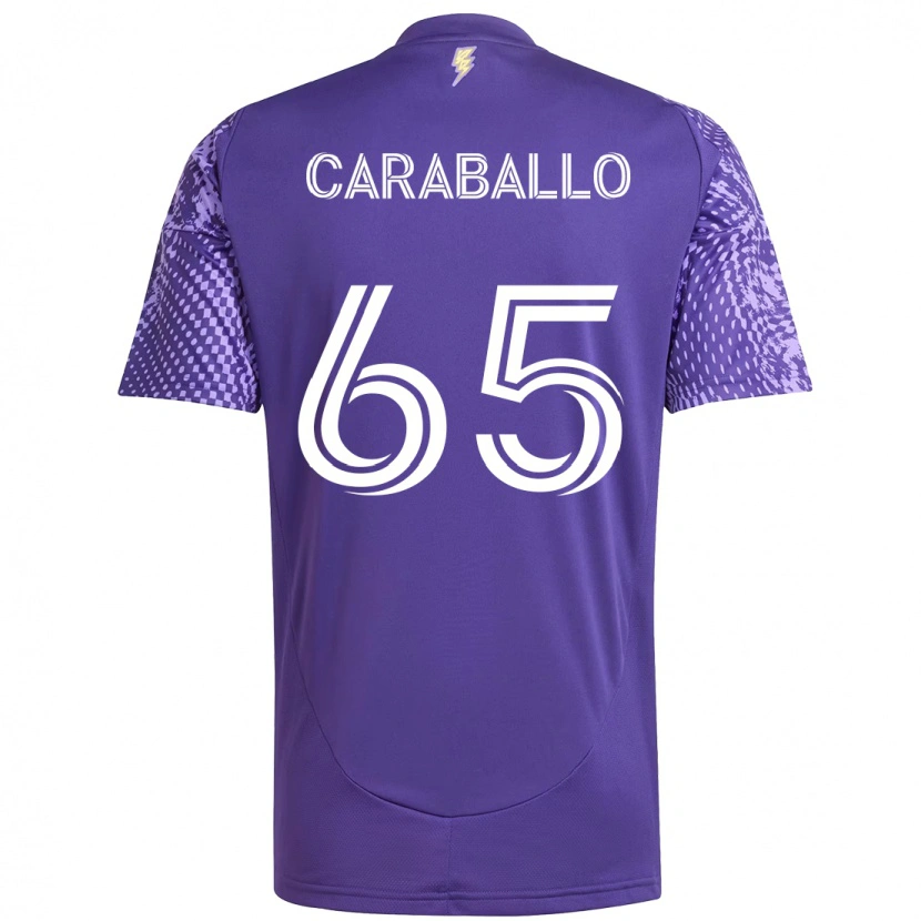 Danxen Pánské Gustavo Caraballo #65 Bílá Fialová Domů Hráčské Dresy 2025/26 Dres