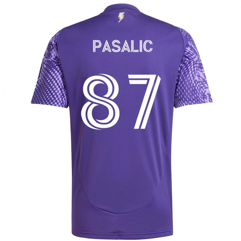 Danxen Pánské Marco Pasalic #87 Bílá Fialová Domů Hráčské Dresy 2025/26 Dres