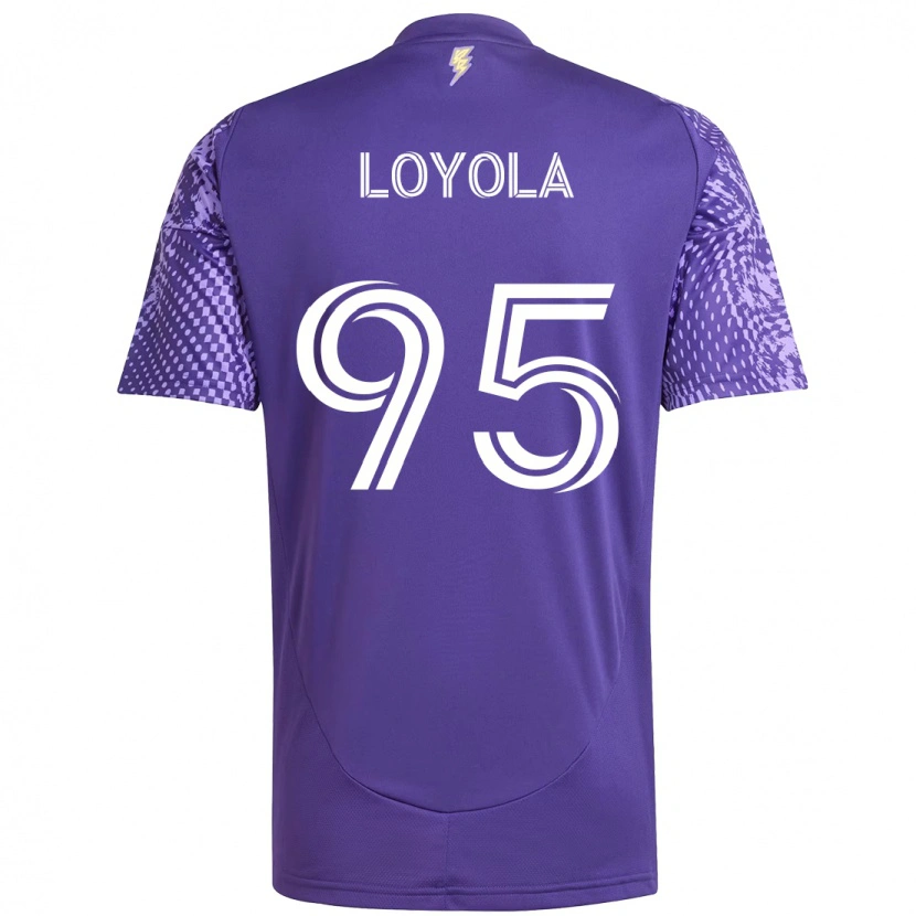 Danxen Pánské Favian Loyola #95 Bílá Fialová Domů Hráčské Dresy 2025/26 Dres
