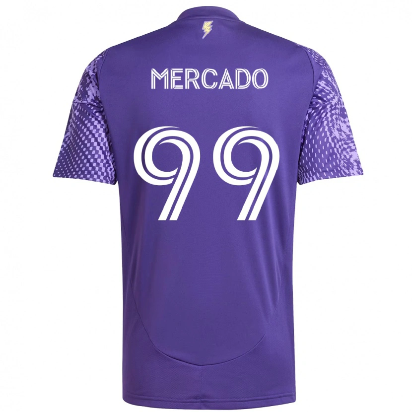 Danxen Pánské Carlos Mercado #99 Bílá Fialová Domů Hráčské Dresy 2025/26 Dres