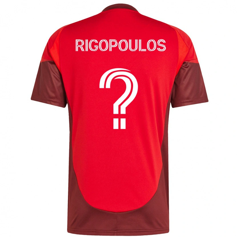 Danxen Pánské Theo Rigopoulos #0 Bílá Červená Domů Hráčské Dresy 2025/26 Dres