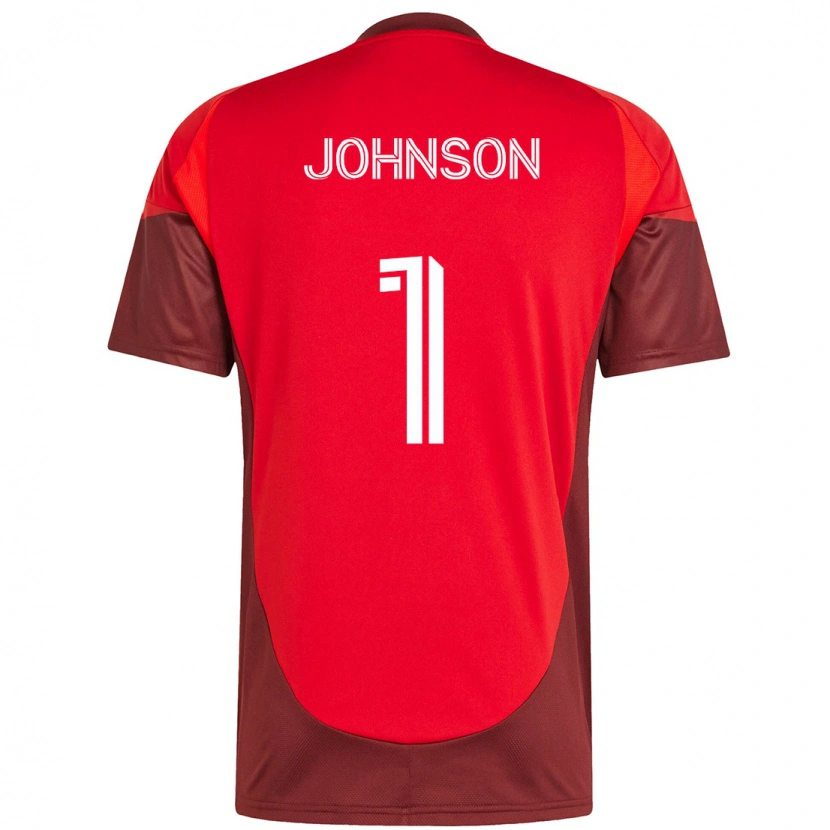 Danxen Pánské Sean Johnson #1 Bílá Červená Domů Hráčské Dresy 2025/26 Dres