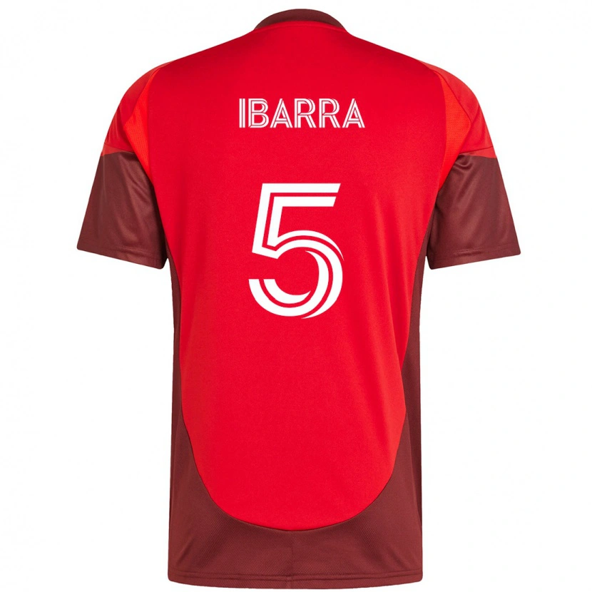 Danxen Pánské Franco Ibarra #5 Bílá Červená Domů Hráčské Dresy 2025/26 Dres