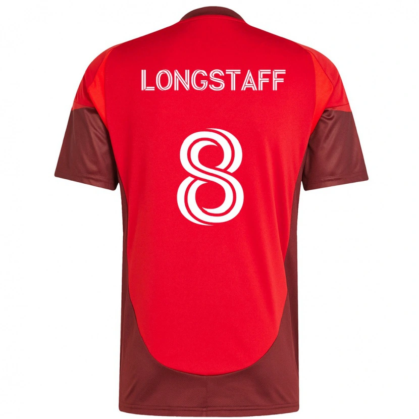 Danxen Pánské Matty Longstaff #8 Bílá Červená Domů Hráčské Dresy 2025/26 Dres