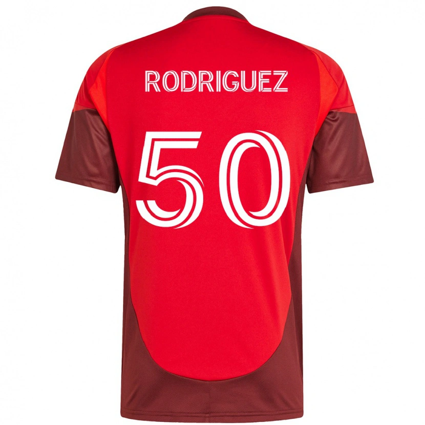 Danxen Pánské Abraham Rodriguez #50 Bílá Červená Domů Hráčské Dresy 2025/26 Dres