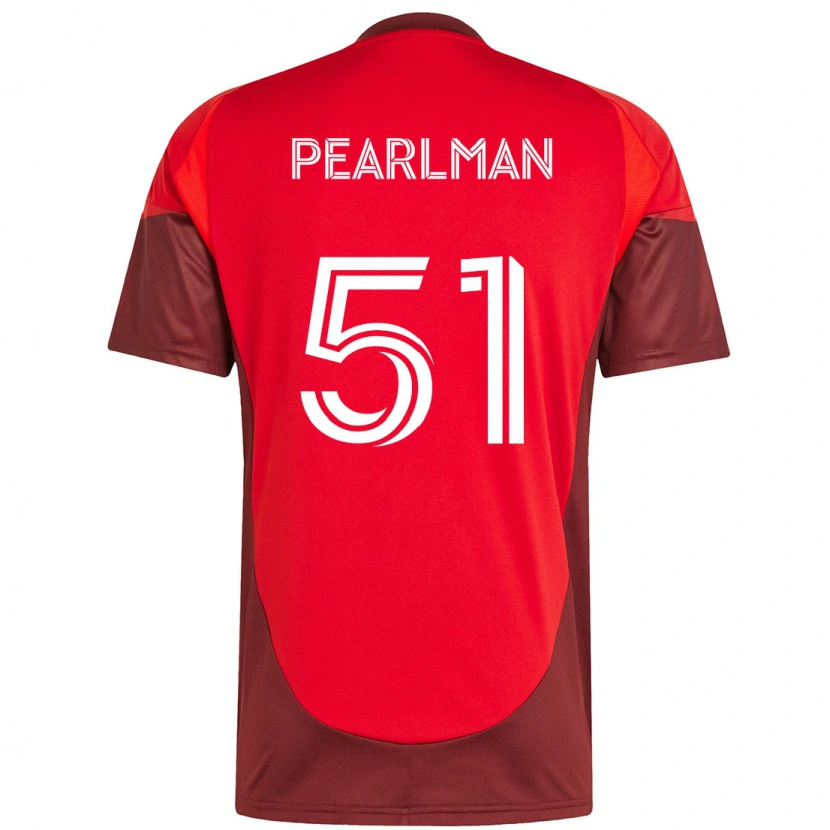 Danxen Pánské Adam Pearlman #51 Bílá Červená Domů Hráčské Dresy 2025/26 Dres