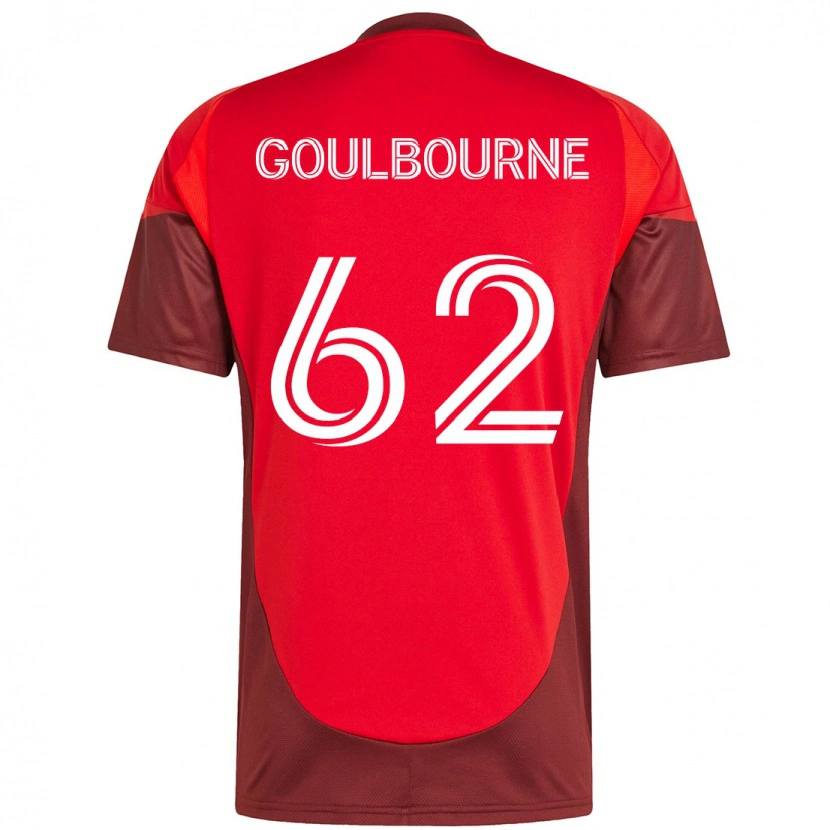 Danxen Pánské Rohan Goulbourne #62 Bílá Červená Domů Hráčské Dresy 2025/26 Dres