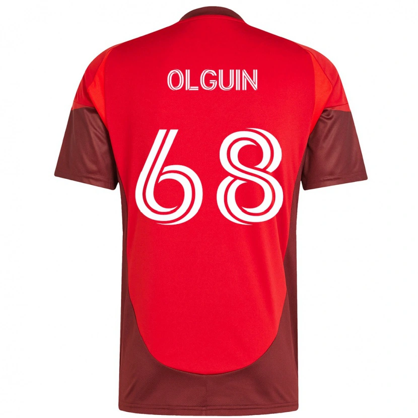 Danxen Pánské Lucas Olguin #68 Bílá Červená Domů Hráčské Dresy 2025/26 Dres