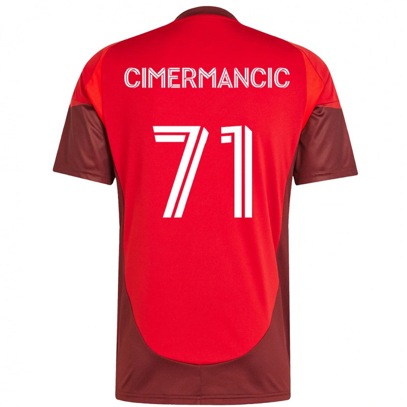 Danxen Pánské Markus Cimermancic #71 Bílá Červená Domů Hráčské Dresy 2025/26 Dres