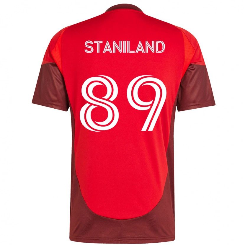 Danxen Pánské Charlie Staniland #89 Bílá Červená Domů Hráčské Dresy 2025/26 Dres