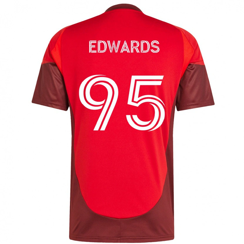 Danxen Pánské Nathaniel Edwards #95 Bílá Červená Domů Hráčské Dresy 2025/26 Dres