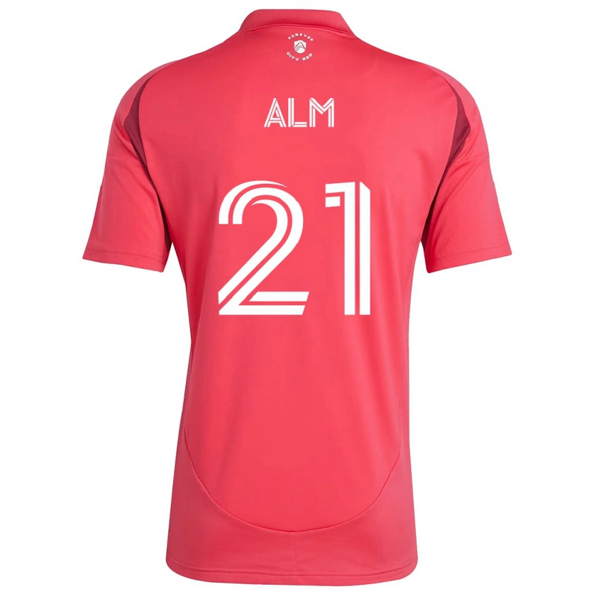 Danxen Pánské Rasmus Alm #21 Bílá Purpurová Domů Hráčské Dresy 2025/26 Dres