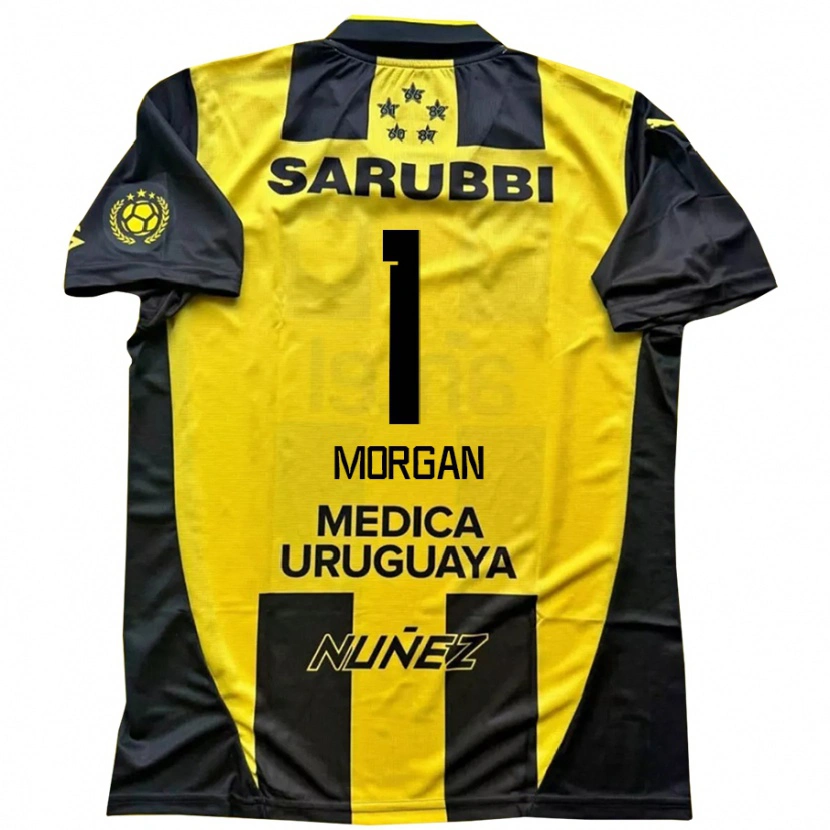 Danxen Pánské Kevin Morgan #1 Černá Žlutá Domů Hráčské Dresy 2025/26 Dres