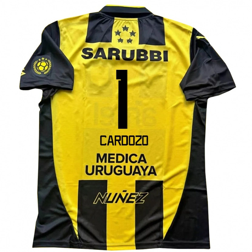 Danxen Pánské Thiago Cardozo #1 Černá Žlutá Domů Hráčské Dresy 2025/26 Dres