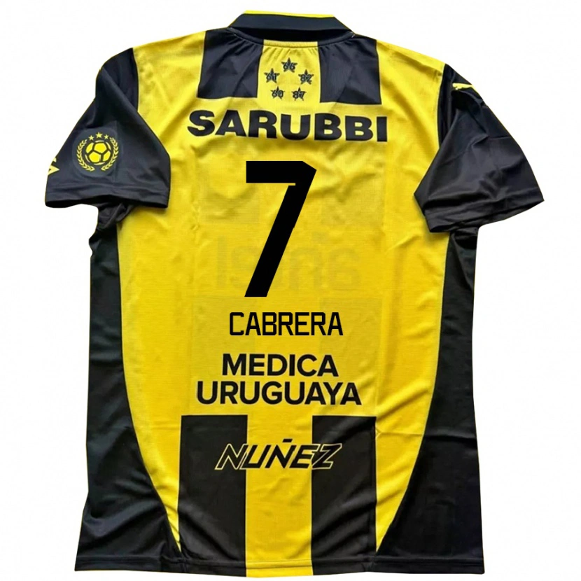Danxen Pánské Javier Cabrera #7 Černá Žlutá Domů Hráčské Dresy 2025/26 Dres
