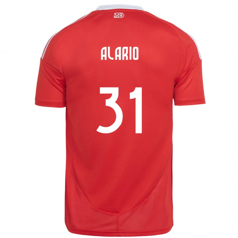 Danxen Pánské Lucas Alario #31 Bílá Červená Domů Hráčské Dresy 2025/26 Dres