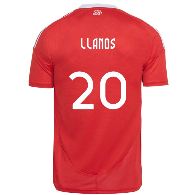 Danxen Pánské Pati Llanos #20 Bílá Červená Domů Hráčské Dresy 2025/26 Dres
