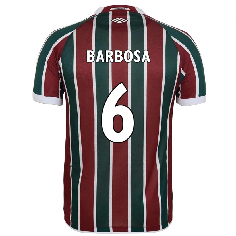 Danxen Pánské Diogo Barbosa #6 Bílá Zelená Vínová Domů Hráčské Dresy 2025/26 Dres