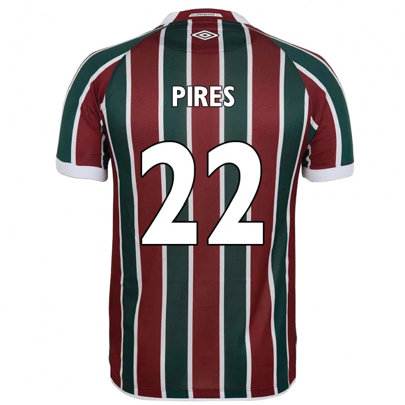 Danxen Pánské Gabriel Pires #22 Zelená Vínová Bílá Domů Hráčské Dresy 2025/26 Dres