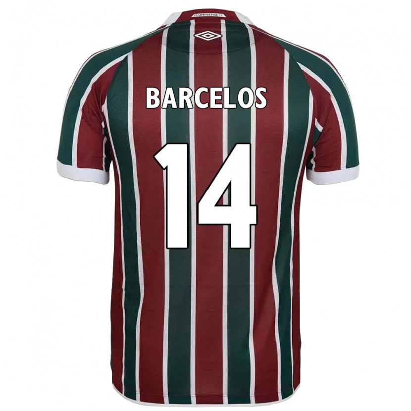 Danxen Pánské Danilo Barcelos #14 Bílá Zelená Vínová Domů Hráčské Dresy 2025/26 Dres