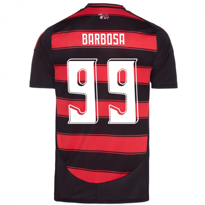 Danxen Pánské Gabriel Barbosa #99 Bílá Červená Domů Hráčské Dresy 2025/26 Dres