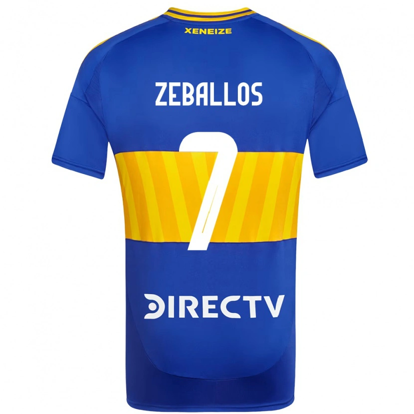 Danxen Pánské Exequiel Zeballos #7 Bílá Modrá Domů Hráčské Dresy 2025/26 Dres