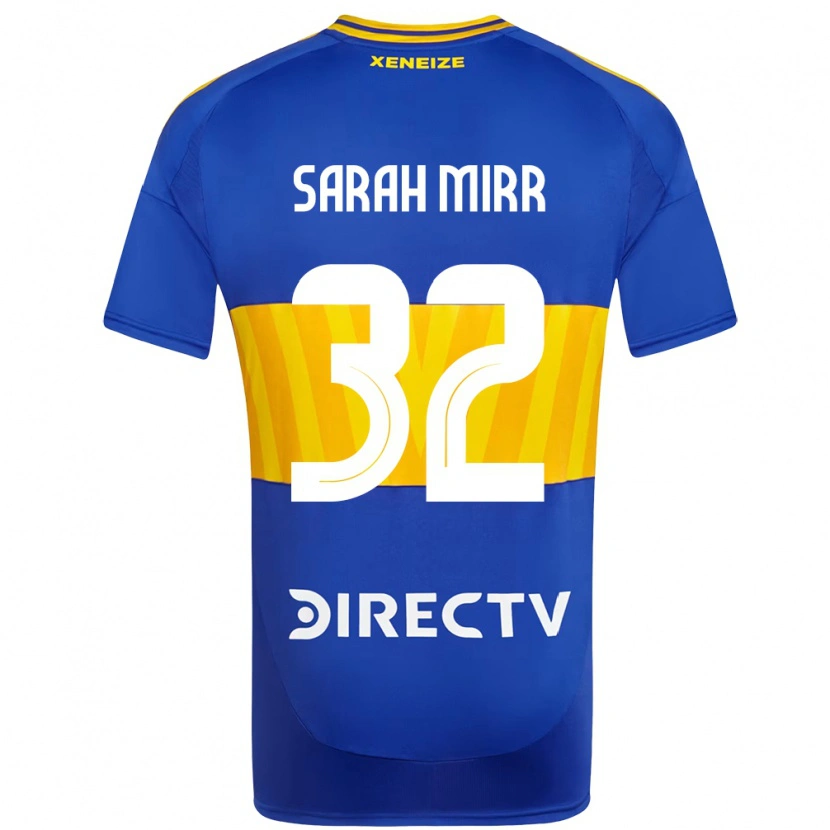 Danxen Pánské Sarah Mirr #32 Bílá Modrá Domů Hráčské Dresy 2025/26 Dres