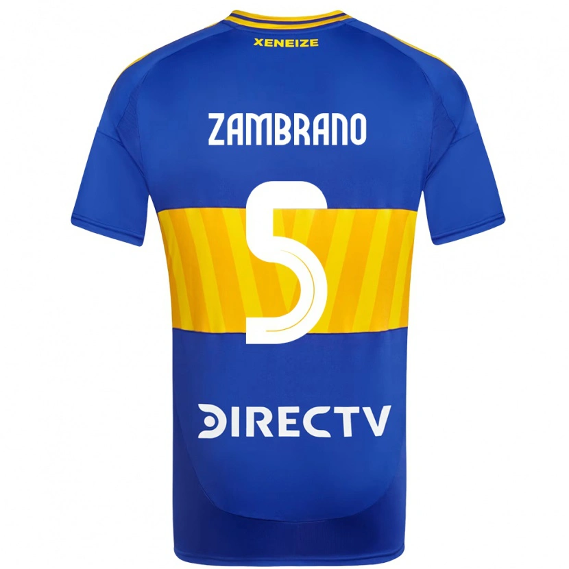 Danxen Pánské Carlos Zambrano #5 Bílá Modrá Domů Hráčské Dresy 2025/26 Dres