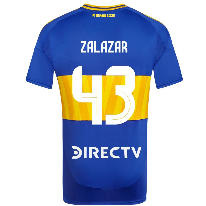 Danxen Pánské Maximiliano Zalazar #43 Bílá Modrá Domů Hráčské Dresy 2025/26 Dres