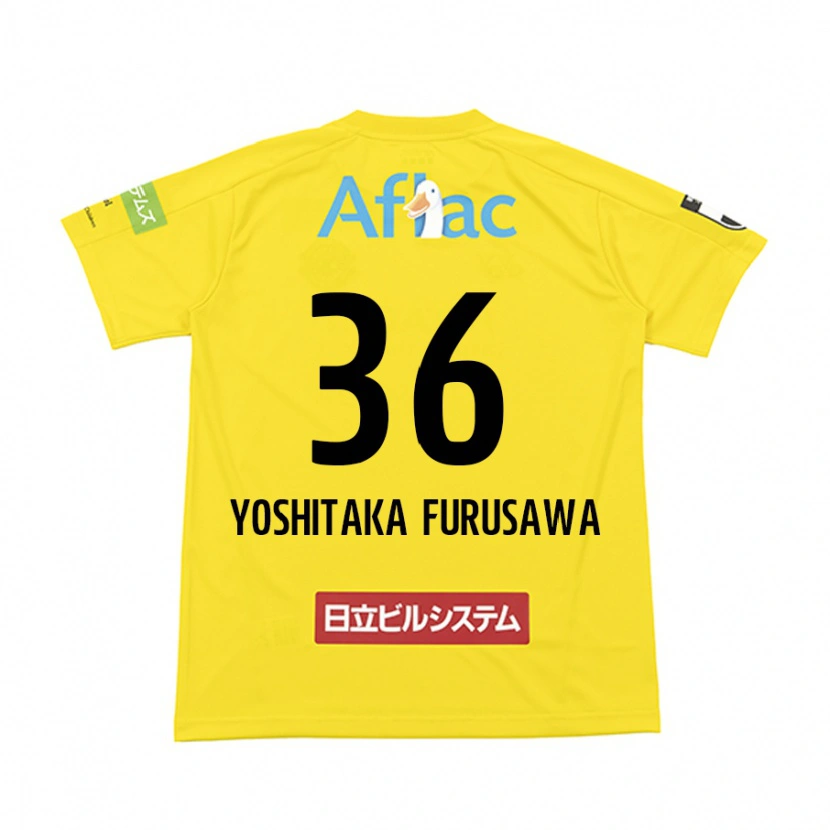 Danxen Pánské Nabel Yoshitaka Furusawa #36 Černá Žlutá Domů Hráčské Dresy 2025/26 Dres