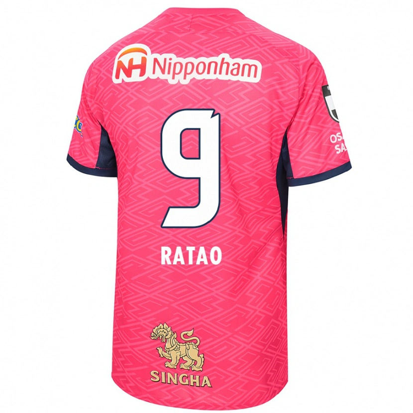 Danxen Pánské Rafael Ratão #9 Sakura Růžová Bílá Domů Hráčské Dresy 2025/26 Dres