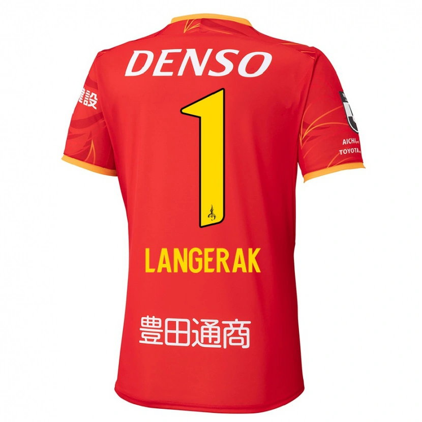 Danxen Pánské Mitchell Langerak #1 Bílá Červená Domů Hráčské Dresy 2025/26 Dres