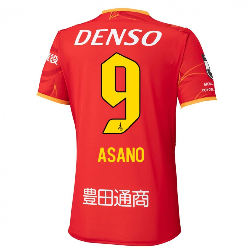 Danxen Pánské Yuya Asano #9 Bílá Červená Domů Hráčské Dresy 2025/26 Dres