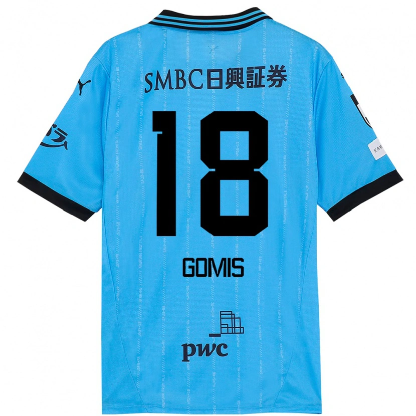 Danxen Pánské Bafétimbi Gomis #18 Bílá Nebesky Modrá Domů Hráčské Dresy 2025/26 Dres
