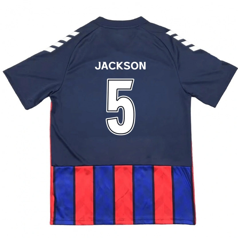 Danxen Pánské Lachlan Jackson #5 Smetanově Bílá Červená Domů Hráčské Dresy 2025/26 Dres