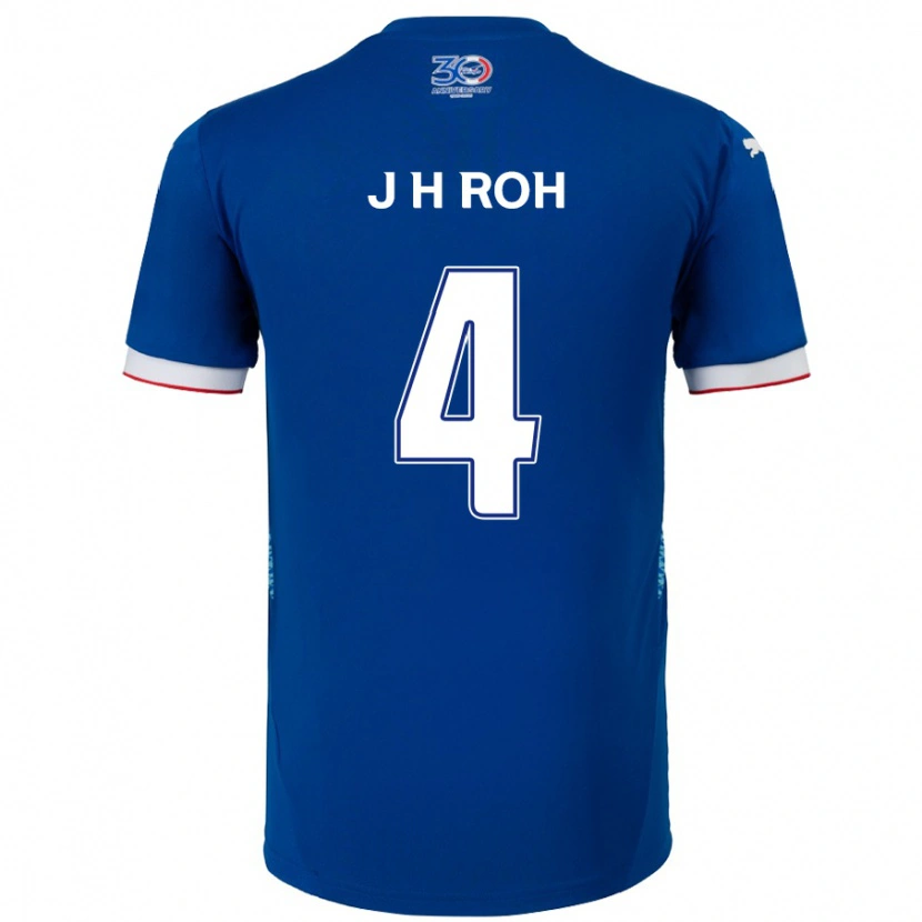 Danxen Pánské Hyun-Jun Roh #4 Bílá Královská Modrá Domů Hráčské Dresy 2025/26 Dres