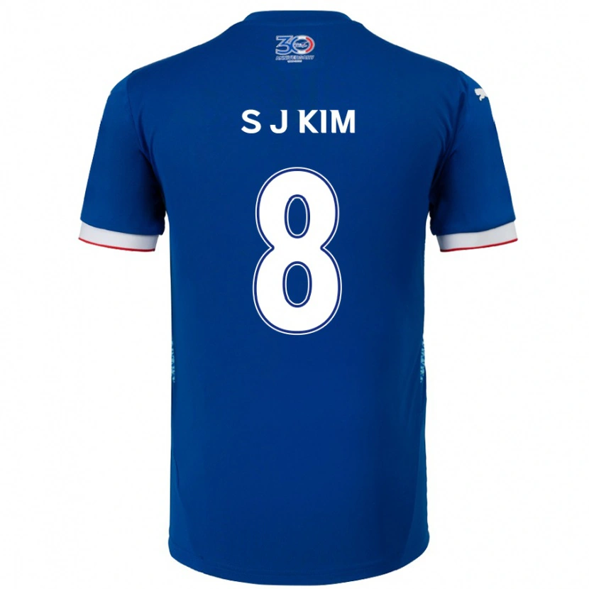 Danxen Pánské Ji-Sung Kim #8 Bílá Královská Modrá Domů Hráčské Dresy 2025/26 Dres