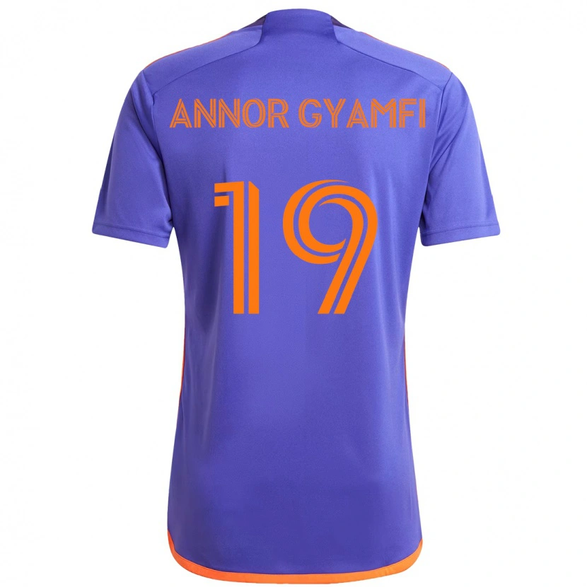 Danxen Pánské Stephen Annor Gyamfi #19 Oranžová Bílá Daleko Hráčské Dresy 2025/26 Dres