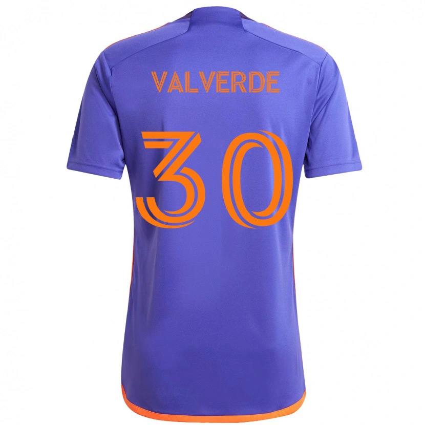 Danxen Pánské Jefferson Valverde #30 Oranžová Bílá Daleko Hráčské Dresy 2025/26 Dres
