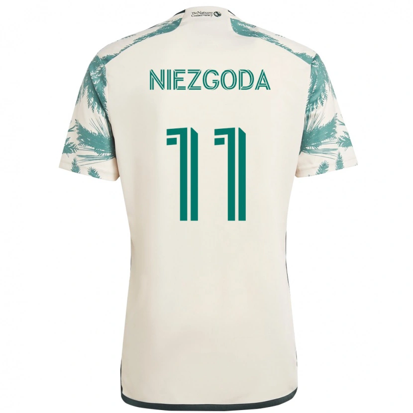 Danxen Pánské Jaroslaw Niezgoda #11 Černá Hnědá Daleko Hráčské Dresy 2025/26 Dres