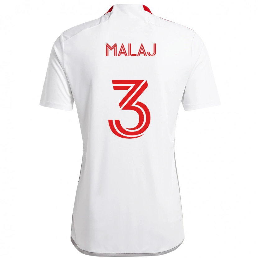Danxen Pánské Albert Malaj #3 Červená Bílá Daleko Hráčské Dresy 2025/26 Dres